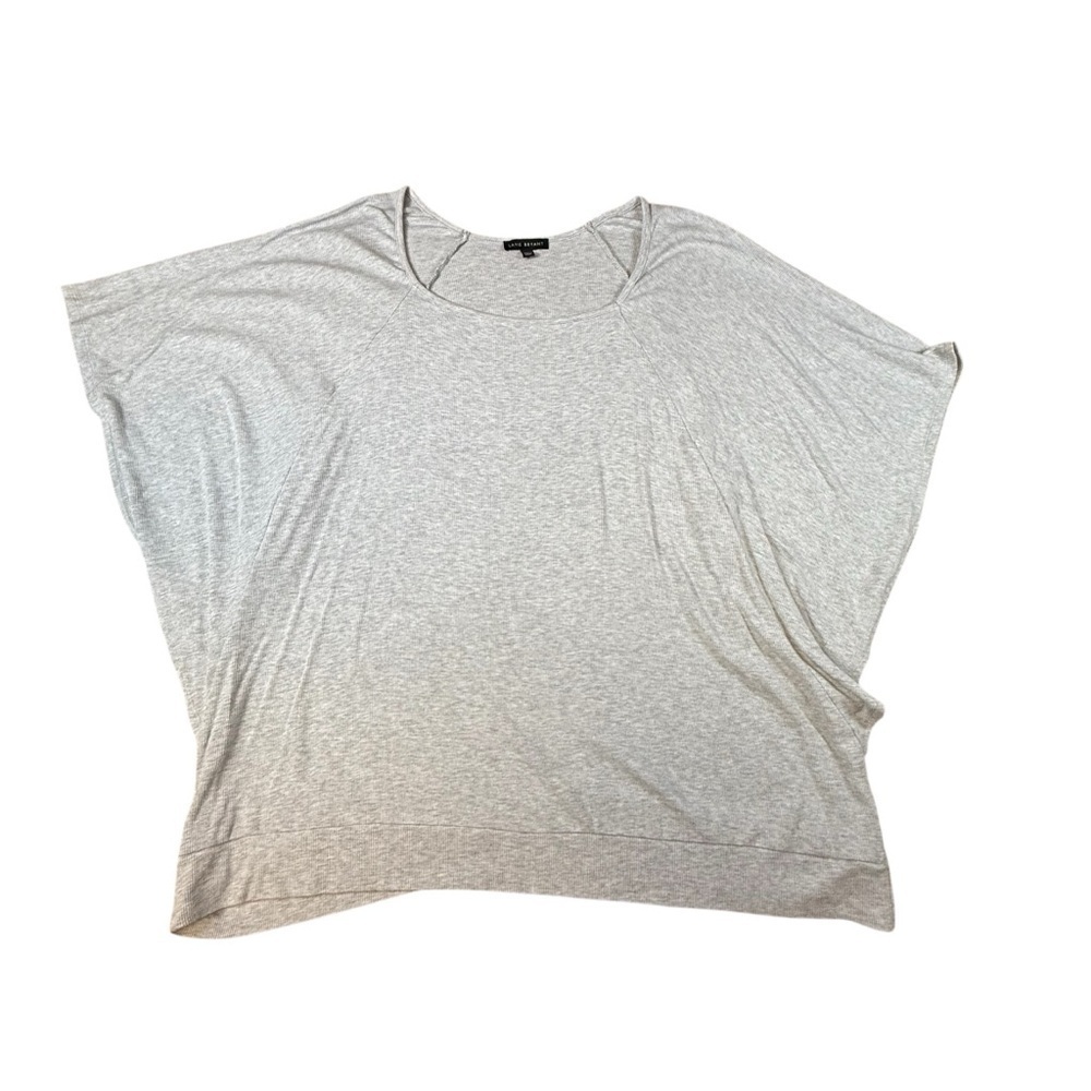 Lane Bryant Simply Cacique Top Gray Gathered Side Hem Plus Womens Size 22/24